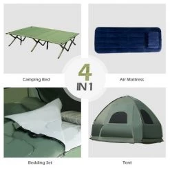 Costway 1-Person Compact Portable Pop-Up Tent/Camping Cot Air Mattress Sleeping Bag -Outlet Camping Gear Store unnamed file 633