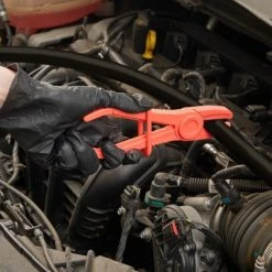 Juvale Fuel Line Clamp Pliers for Brake, Fuel Hoses, Radiator, Gas Lines, Most Flexible Hoses, Red, 3 Sizes