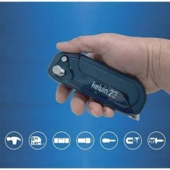 Kelvin Tools Kelvin 23 | The Palm-Sized Urban Ultra Multi-Tool Set | 23 Integrated Tools: 16 Bit Screwdriver Set, Tape Measure, Liquid Level, Hammer, and Flashlight