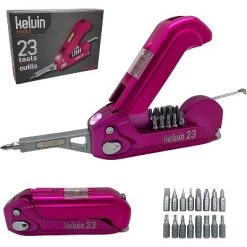 Kelvin Tools Kelvin 23 | The Palm-Sized Urban Ultra Multi-Tool Set | 23 Integrated Tools: 16 Bit Screwdriver Set, Tape Measure, Liquid Level, Hammer, and Flashlight -Outlet Camping Gear Store unnamed file 6420