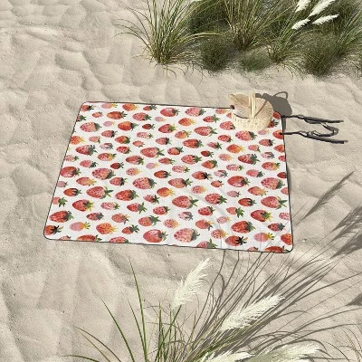 Ninola Design Strawberries Countryside Summer Picnic Blanket - Deny Designs 4 Ninola Design Strawberries Countryside Summer Picnic Blanket - Deny Designs - Image 2