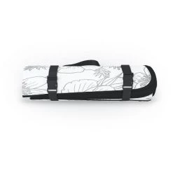 Emanuela Carratoni Line Art Floral Theme Picnic Blanket - Deny Designs