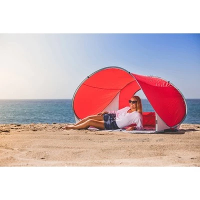 Picnic Time Manta Beach Pop Up Tent - Red 8 Picnic Time Manta Beach Pop Up Tent - Red - Image 6