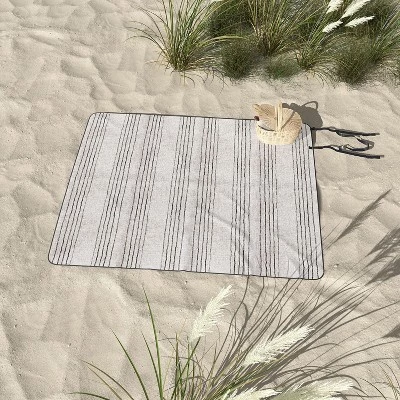 Holli Zollinger LINEN STRIPE RUSTIC Picnic Blanket - Deny Designs 4 Holli Zollinger LINEN STRIPE RUSTIC Picnic Blanket - Deny Designs - Image 2