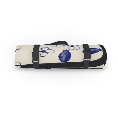 Hello Twiggs Blue Vase with Flowers Picnic Blanket - Deny Designs 3 Hello Twiggs Blue Vase with Flowers Picnic Blanket - Deny Designs