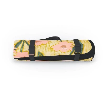Schatzi Brown Dani Floral Yellow Picnic Blanket - Deny Designs 3 Schatzi Brown Dani Floral Yellow Picnic Blanket - Deny Designs