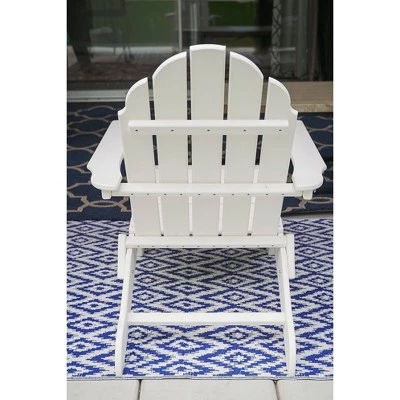 37.8" Foldable Weather Resistant Outdoor Adirondack Chair - White - XBrand 6 37.8" Foldable Weather Resistant Outdoor Adirondack Chair - White - XBrand - Image 4