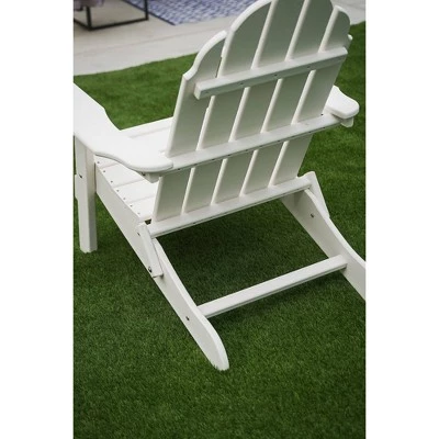 37.8" Foldable Weather Resistant Outdoor Adirondack Chair - White - XBrand 7 37.8" Foldable Weather Resistant Outdoor Adirondack Chair - White - XBrand - Image 5