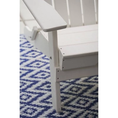 37.8" Foldable Weather Resistant Outdoor Adirondack Chair - White - XBrand 9 37.8" Foldable Weather Resistant Outdoor Adirondack Chair - White - XBrand - Image 7