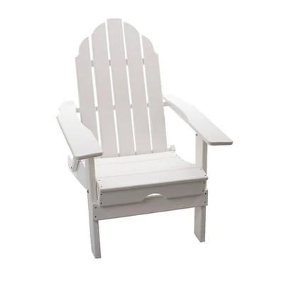 37.8" Foldable Weather Resistant Outdoor Adirondack Chair - White - XBrand 11 37.8" Foldable Weather Resistant Outdoor Adirondack Chair - White - XBrand - Image 9