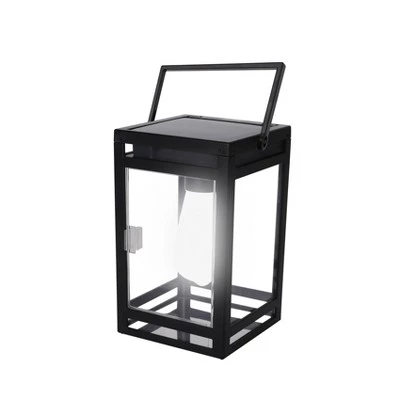 7.87" Solar Portable Outdoor Lantern Amber/White - Techko Maid 3 7.87" Solar Portable Outdoor Lantern Amber/White - Techko Maid