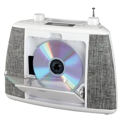 JENSEN Portable Bluetooth CD Music System - White (CD-565) 3 JENSEN Portable Bluetooth CD Music System - White (CD-565)