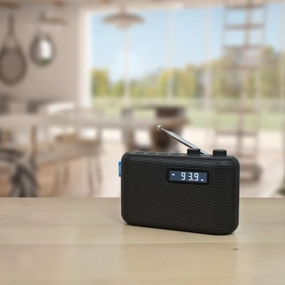 JENSEN Portable AM/FM Digital Radio - Black (SR-50) 6 JENSEN Portable AM/FM Digital Radio - Black (SR-50) - Image 4