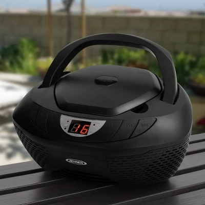 JENSEN CD AM/FM Radio Boombox with LED display - Black (CD-475) 6 JENSEN CD AM/FM Radio Boombox with LED display - Black (CD-475) - Image 4