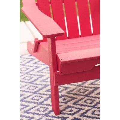 37.8" Foldable Weather Resistant Outdoor Adirondack Chair - Red - XBrand 7 37.8" Foldable Weather Resistant Outdoor Adirondack Chair - Red - XBrand - Image 5