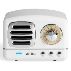 Victrola Lily Mini Bluetooth Stereo with Built-in FM Radio (White)