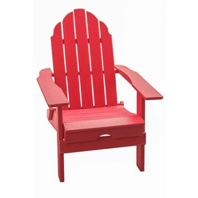 37.8" Foldable Weather Resistant Outdoor Adirondack Chair - Red - XBrand 9 37.8" Foldable Weather Resistant Outdoor Adirondack Chair - Red - XBrand - Image 7