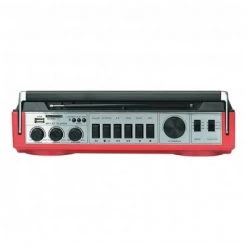 Audiovox AudioBox RXC-25BT Retrobox 2 Way Speaker System Boombox w/ Bluetooth Connectivity, AM/FM/SW Radio, USB and SD Card Connection, & Cassette Player, Red