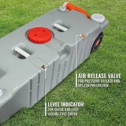 Hike Crew RV 19.8 Gallon Waste Holding Tank | Portable Odorless Black or Grey Water Tote for Camper with Rotating Drain Spout, Multiple Fill & Drain Ports, Electric Pump Opening, Handles & Wheels -Outlet Camping Gear Store unnamed file 7086