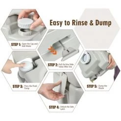 Costway 5.3 Gallon 20L Portable Travel Toilet Camping RV Indoor Outdoor Potty Commode -Outlet Camping Gear Store unnamed file 7108