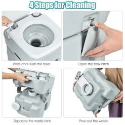 Costway 5.3 Gallon 20L Portable Travel Toilet RV Camping Indoor Outdoor Potty Commode -Outlet Camping Gear Store unnamed file 7127