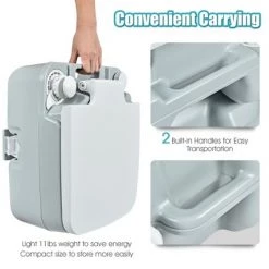 Costway 5.3 Gallon 20L Portable Travel Toilet RV Camping Indoor Outdoor Potty Commode -Outlet Camping Gear Store unnamed file 7129
