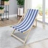Striped Wood Sling Chair - Natural/Blue - WELLFOR -Outlet Camping Gear Store unnamed file 713