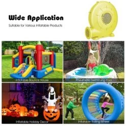 Costway Air Blower Pump Fan 350 Watt 0.5 HP for Inflatable Bounce House Bouncy Castle -Outlet Camping Gear Store unnamed file 7259