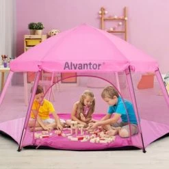 Kids' Pop Up Tent - Pink - Alvantor