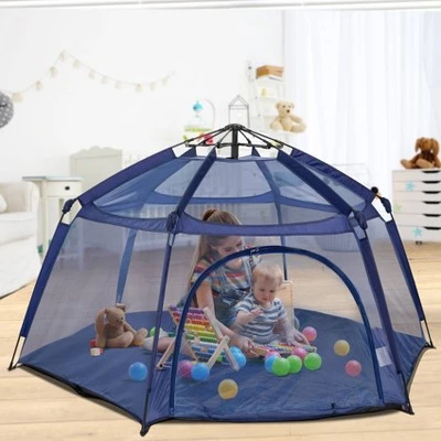 Kids' Pop Up Tent - Blue - Alvantor 4 Kids' Pop Up Tent - Blue - Alvantor - Image 2