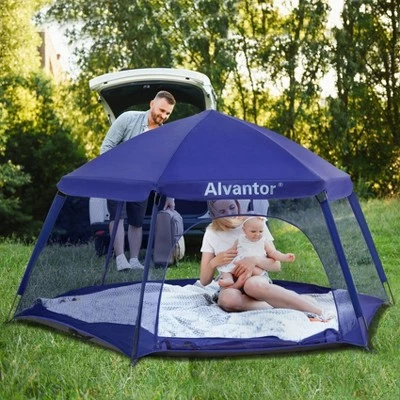 Kids' Pop Up Tent - Blue - Alvantor 5 Kids' Pop Up Tent - Blue - Alvantor - Image 3