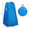 Costway Portable Pop up Camping Fishing Bathing Shower Toilet Changing Tent Room Blue
