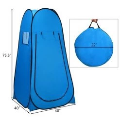 Costway Portable Pop up Camping Fishing Bathing Shower Toilet Changing Tent Room Blue