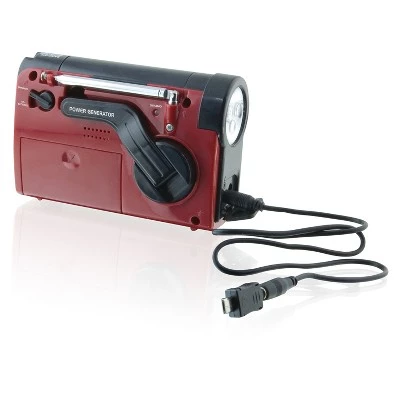 WeatherX AM/FM/WB with Flashlight & Phone Charger Radio - Red (WR182R) 4 WeatherX AM/FM/WB with Flashlight & Phone Charger Radio - Red (WR182R) - Image 2