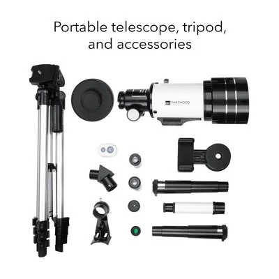 Dartwood Astronomical Telescope - 360° Rotational Telescope - Multiple Eyepieces Included for Different Zoom (Black/White) 4 Dartwood Astronomical Telescope - 360° Rotational Telescope - Multiple Eyepieces Included for Different Zoom (Black/White) - Image 2