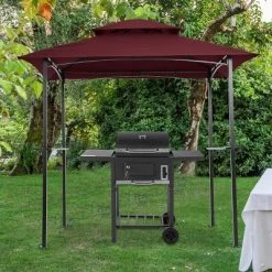Wedohome Outdoor Grill Gazebo Shelter Tent Burgundy/Black -Outlet Camping Gear Store unnamed file 763