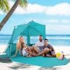 Outdoor Automatic Pop-Up Sun Shelter - Teal - Alvantor