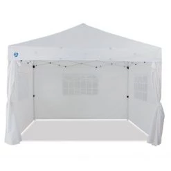 Z-Shade Z Shade Venture 12 x 10 Foot Lawn Garden Event Outdoor Pop Up Canopy Gazebo Portable Shelter Tent with Walls and Windows, White