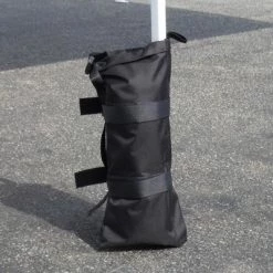 Z-Shade 4 Instant Outdoor Canopy Tent Shelter Wrap Around Leg Weight Bags with Hook and Loop Straps for Securing Down Tents, Black