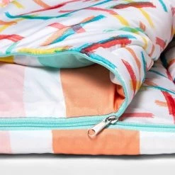 Kids' Printed Sleep Bag with Carrying Bag Stripe - Sun Squad™