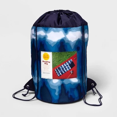 Kids' Printed Sleep Bag with Carrying Bag Blue Tie Dye - Sun Squad™ 4 Kids' Printed Sleep Bag with Carrying Bag Blue Tie Dye - Sun Squad™ - Image 2