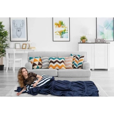 32"x75" Frankie Sleeping Bag Navy - Chic Home Design 4 32"x75" Frankie Sleeping Bag Navy - Chic Home Design - Image 2