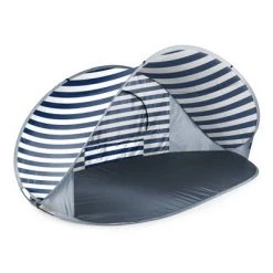 Picnic Time Manta Beach Pop Up Tent - Blue Stripes
