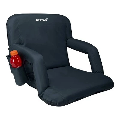 Driftsun Padded Folding Portable 6 Position Reclining Cushioned Stadium Seat Chair with Side Beverage Cup Holder and Backpack Carry Straps 11 Driftsun Padded Folding Portable 6 Position Reclining Cushioned Stadium Seat Chair with Side Beverage Cup Holder and Backpack Carry Straps - Image 9