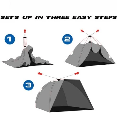 Leisure Sports Pop-up Beach Tent with Carrying Bag - Blue 4 Leisure Sports Pop-up Beach Tent with Carrying Bag - Blue - Image 2