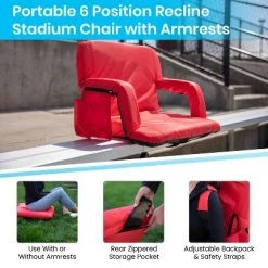 Emma and Oliver Extra Wide Portable Stadium Chair with Reclining Padded Back & Seat, Lightweight Metal Frame with Armrests & Backpack Straps 22 Emma and Oliver Extra Wide Portable Stadium Chair with Reclining Padded Back & Seat, Lightweight Metal Frame with Armrests & Backpack Straps -Outlet Camping Gear Store unnamed file 8458