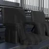 Emma and Oliver Set of 2 Portable Stadium Chairs with Armrests, Reclining Padded Back & Seat, Lightweight Metal Frame & Backpack Straps, Storage Pockets