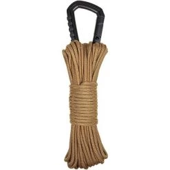 Gear Aid 50 ft. Heavy Duty Fire Strand 550 Paracord with Carabiner - Coyote