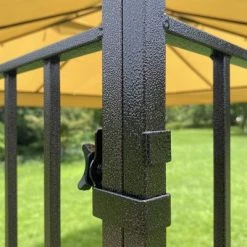 Wedohome 10' x 10' Outdoor Patio Gazebo Canopy Tent with Ventilated Double Roof and Mosquito Net Black/Beige -Outlet Camping Gear Store unnamed file 875