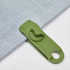 Built Industrial 24 Pcs Heavy Duty Tarp Clips and Ball Bungee Cords, Lock Grip Clamps for Camping, Tent & Canopy, Green